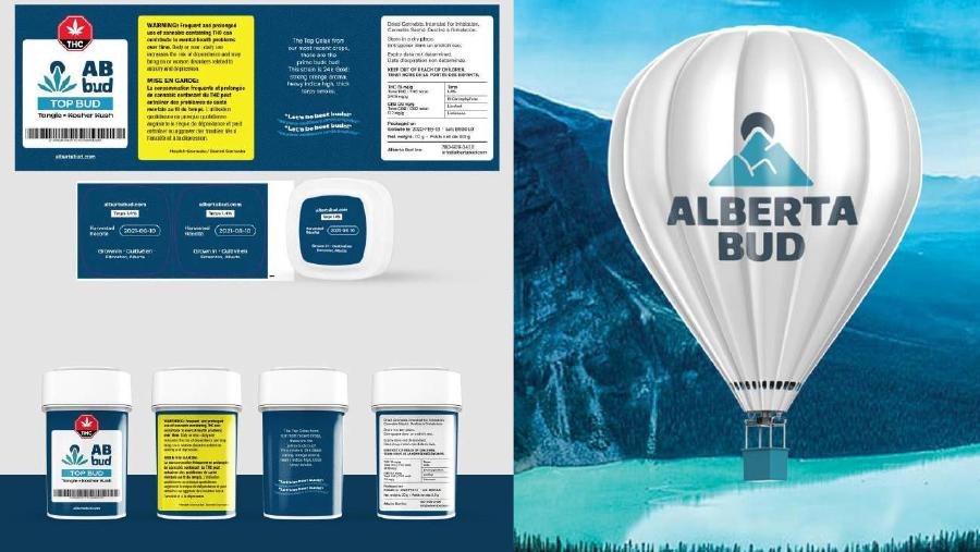 Alberta Bud packaging and merchandise